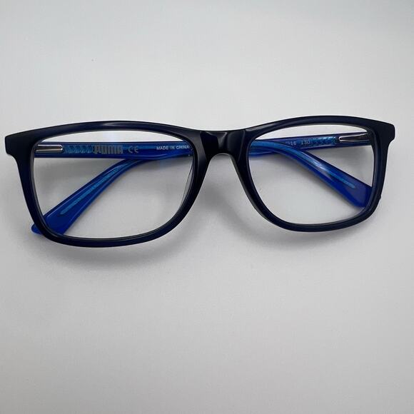 Puma Kids Eyeglasses FRAMES‎ Only Black Full Rim Blue Camo PJ00200 002 51-16-130 - Picture 1 of 4